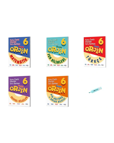 6. Sınıf ORJİN Matematik Fen Bilimleri Türkçe Sosyal Din Soru Bankası ürün görseli
