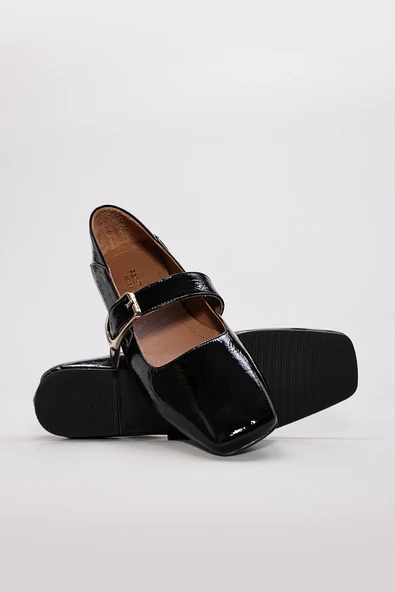 Hakiki Deri  Kadın Babet Ayakkabı 210ZA9757 - Resim 3