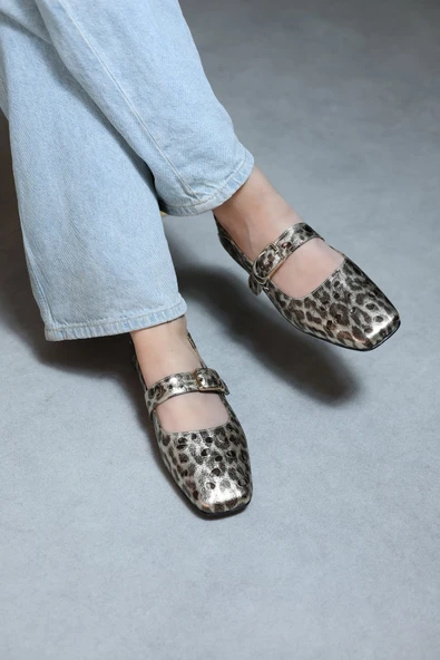 Hakiki Deri  Kadın Babet Ayakkabı 210ZA9757 - Resim 12