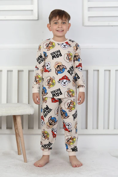 Kahraman Paw Patrol Desenli Erkek Çocuk Pijama Takımı ürün görseli