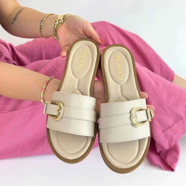 Orja Bej Cilt Terlik - 3