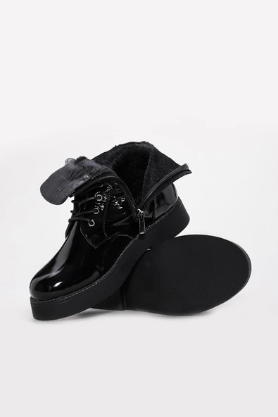 Hakiki Deri Kürklü  Kadın Klasik Bot 657SZA2506 - Resim 8