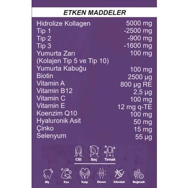 collagen forte platinum 3 KUTU Powder Collagen 300g, 5 Tip Toz Kolajen 10.000mg X 30 Şase & Multivitamin Çilek Aromalı - Resim 2