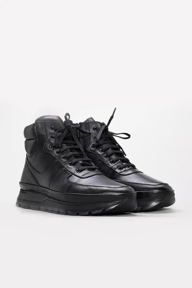 Hakiki Deri Kürklü  Erkek Klasik Bot 214KMA3252 - Resim 9