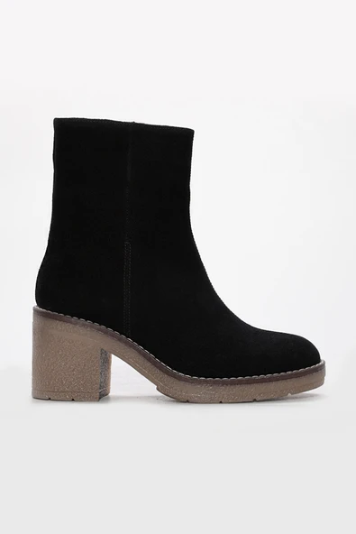 Hakiki Deri Kürklü  Kadın Kalın Topuklu Bot 657SZA2505 ürün görseli