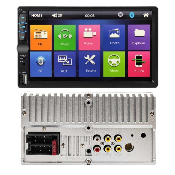 Kamosonic KS-G754 Double Teyp 7 Inch 4X45W Mirrorlink BT USB SD FM AUX Kameralı - 2