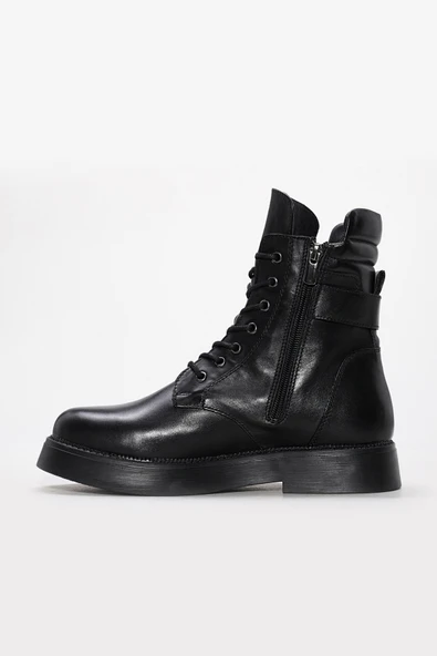 Hakiki Deri Kürklü  Kadın Klasik Bot 657SZA2506 - Resim 2