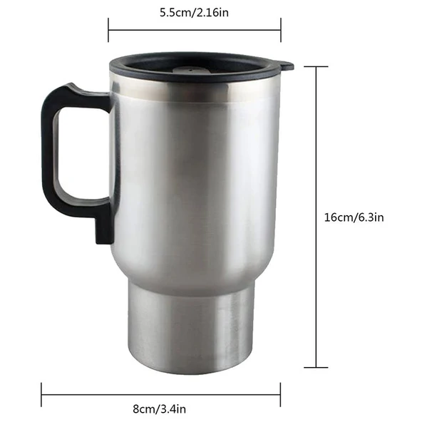 POWERMASTER PM-140Z PASLANMAZ ÇELİK 12 VOLT ARAÇ KETTLE TERMOS (KLC A-103) - 3