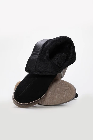 Hakiki Deri Kürklü  Kadın Kalın Topuklu Bot 657SZA2505 - Resim 3