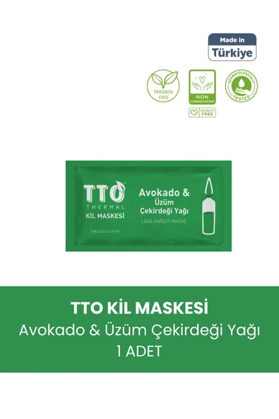 TTO THERMAL Avokado ve Üzüm Çekirdeği Yağ İçeren Kil Maskesi 1 Adet - 1
