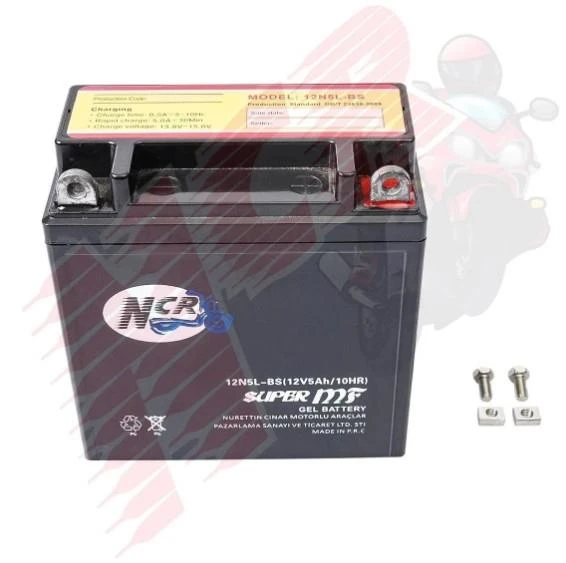 NCR AKÜ 12V / 5 AH DİK Motosiklet Aküsü - CUB 50cc/80cc/100cc ürün görseli 1