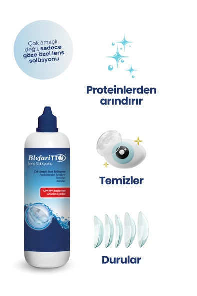 Bleffaritto Lens solüsyonu 360 ml 3'lü set+TTO 60 ml çantaboy lens solüsyonu hediye ürün görseli
