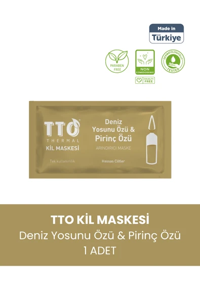 TTO Thermal Kil Maskesi Deniz Yosunu Özü & Pirinç Özü 1 adet - 1