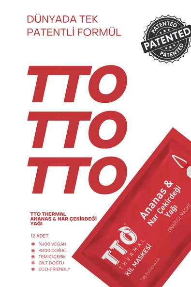 TTO THERMAL Ananas Ve Nar Çekirdeği Yağ İçeren Kil Maskesi 1 Adet - Resim 5