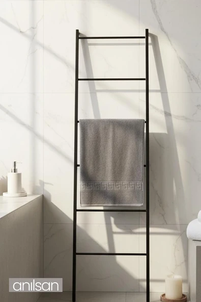 6'lı Greek Antrasit El Havlusu - 50x90 Cm, 225 Gr, %100 Pamuk, Spa Ve Otel Havlusu, Günlük Kullanıma Uygun - 2