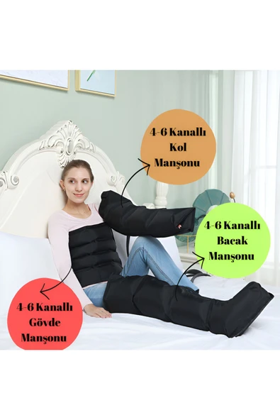 EASY X600 Masaj Cihazı Aksesuarı, 6 Kanallı Kol Manşonu, Large