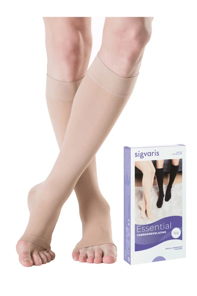 SİGVARİS Thermoregulating Premium Seri (COTTON)/diz Altı /orta Basınç / A.burun /ten - 2