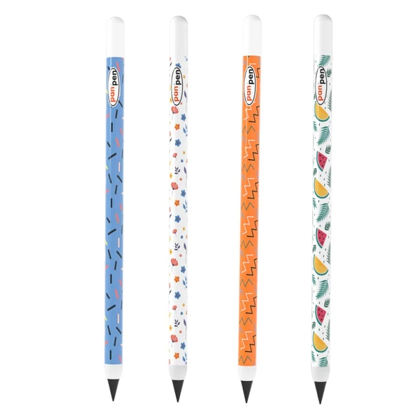 Panda Panpen Neşeli Desenler Serisi Bitmeyen Kurşun Kalem (PAN719) 12 Adet - Resim 3