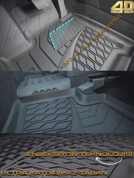 Kia Sportage 2022+ Uyumlu Sahler 4.5D Premium Paspas ve Liner 3D Bagaj Havuzu (Cool-Elegance Paket) - Resim 7