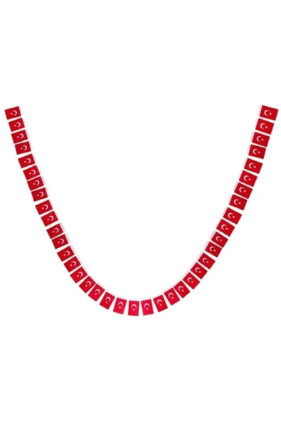 Ipli Orta Boy 40'lı Kağıt Türk Bayrağı 8 cm * 13 cm - Resim 3