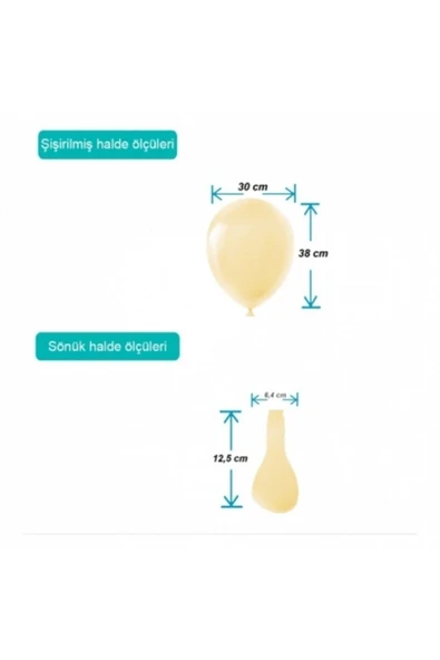 Pastel Balon Baskısız (100 'LÜ) Vanilya ürün görseli