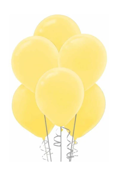 Pastel Açık Sarı Balon 10 Lu - 1