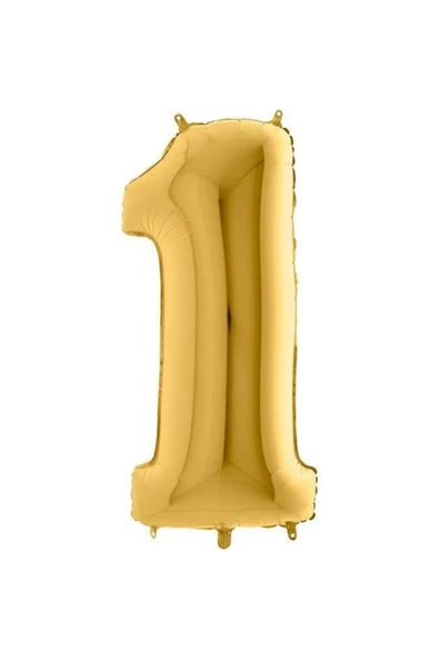 Kikajoy Rakam Folyo Balon 40" Altın -1- - 1
