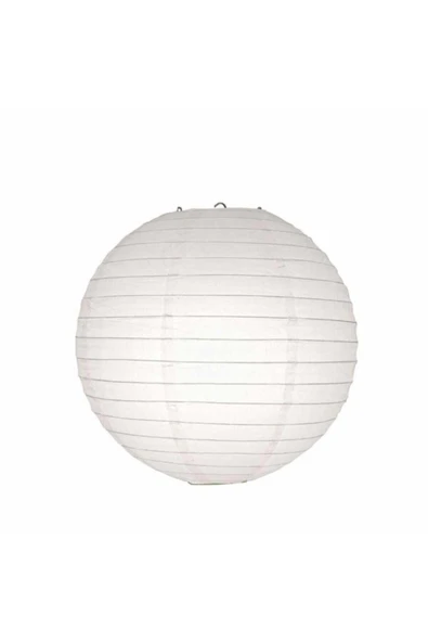 Beyaz Kağıt Dekor Fener 20 Cm ürün görseli 1