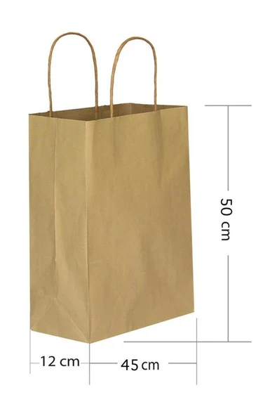 Naturel Kraft Hediye Çantası 45x12x50 cm 25'li ürün görseli 1
