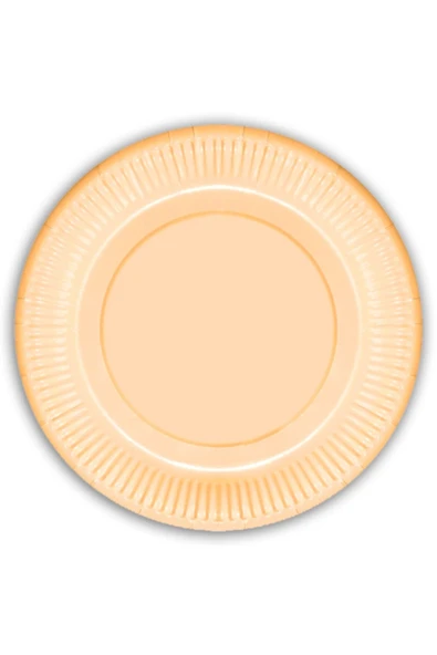 Makaron Karton Tabak, 23 Cm X 8 Adet - Turuncu ürün görseli