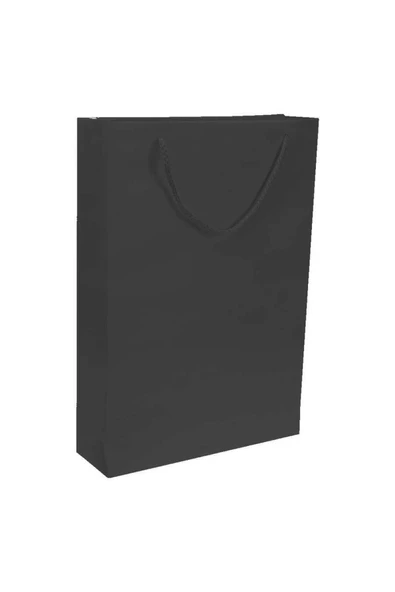 Siyah Karton Çanta 26x40 cm 10'lu