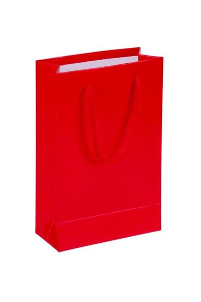 Kırmızı Karton Çanta 11x16cm 25'li