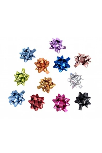 Hediye Paketi Süsü Metalik Karışık Renkli 100 Adet ürün görseli