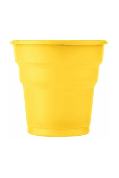 Plastik Tabak, Bardak, Çatal Set 48 Kişilik Sarı - Kırmızı - 6