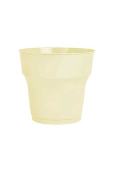 Krem Plastik Bardak 25 Adet