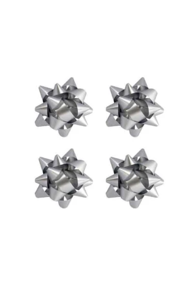 Gümüş Hediye Paketi Süsü 100 Adet 5 Cm ürün görseli 1