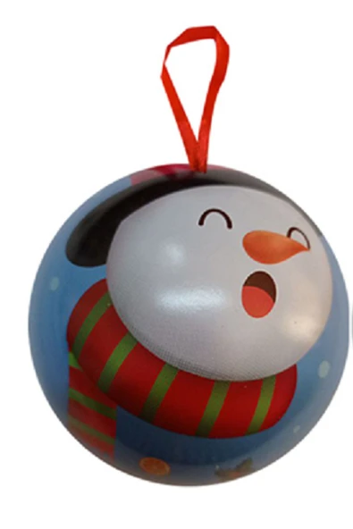 7 cm Kardan Adam Motifli Lüks Metal Ağaç Süsü içine hediye konulabilr top ürün görseli