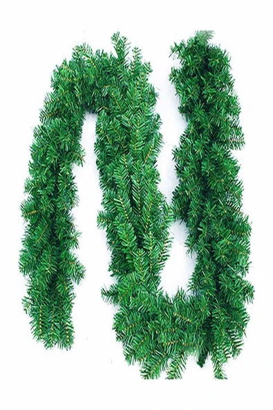 Yılbaşı Dekorasyon Süsleme Dallı Garland 270 cm Çam Dalı Yeşil Garland - Resim 4