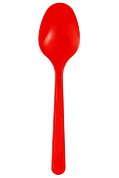 Plastik Kırmızı 25'li Kaşık ürün görseli