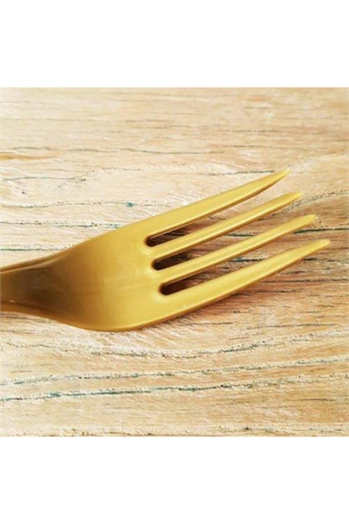Gold Sert Plastik Çatal 25 Adet 18 cm - Resim 2