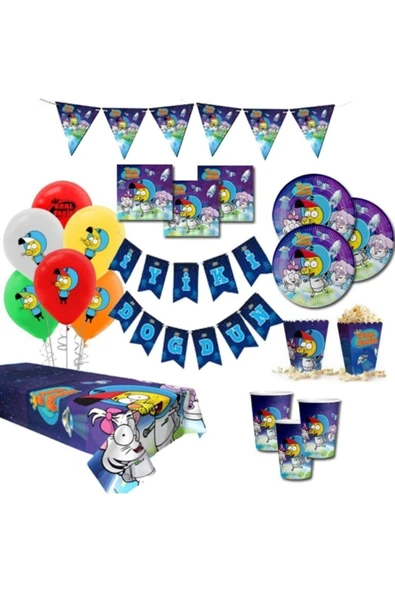 Erkek Bebek Kral Şakir Uzayda Temalı Full Konsept Parti Seti ürün görseli 1