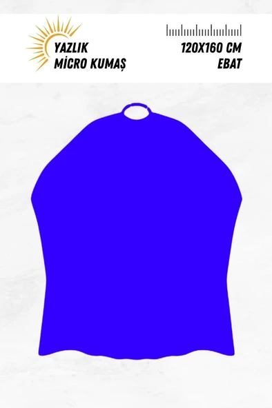Lüx Penuar Berber Önlüğü Yazlık Mikro Kumaş 120x160 cm Model: Düz Mavi ürün görseli