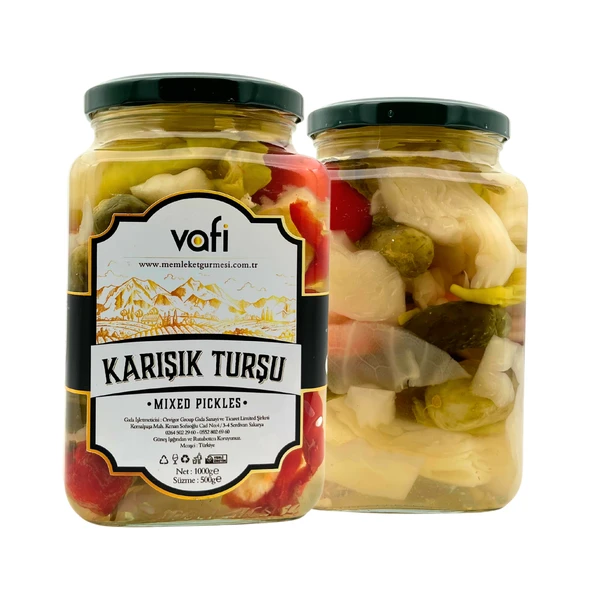Vafi Turşu Serisi Karışık Turşu 1000cc-500gr