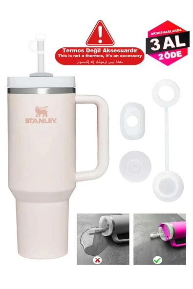 Popidima Quencher 1,18 Pipetli Termos Uyumlu 1 Set 3 Parça Sızdırmaz Set Aksesuar - 1