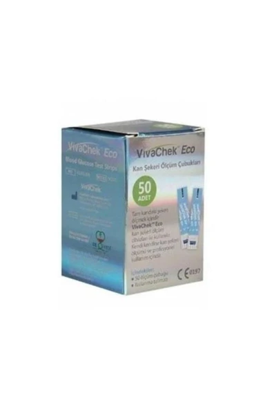 Vivachek Eco Seker Ölçüm Çubuğu/Strip 50 Adet (SKT:04/2027) - 2