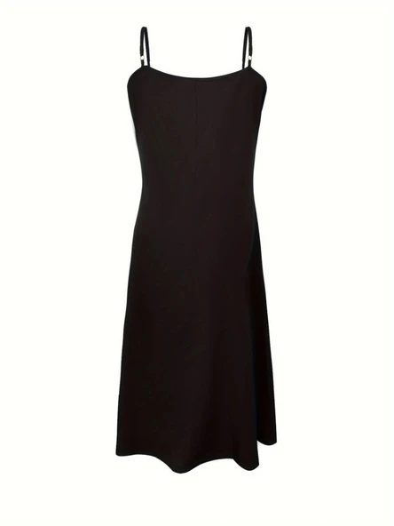 Kadın Ip Askılı V Yakalı Desenli Süprem Maxi Elbise - Resim 6