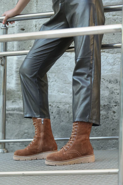 Hakiki Deri  Kadın Klasik Bot 657SZA2503 - Resim 6