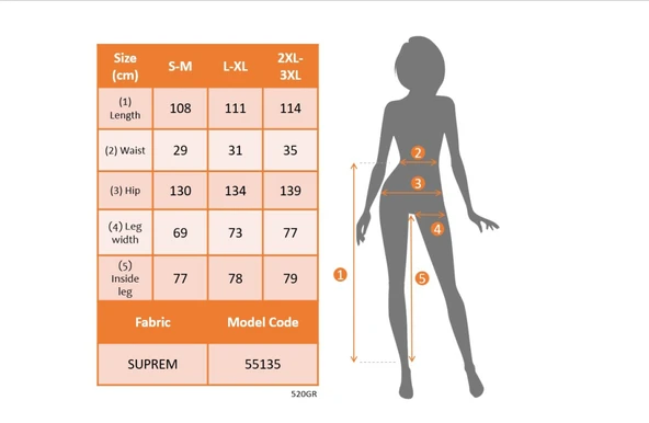 Kadın Yüksek Bel Beli Lastikli Desenli Geniş Paçalı Süprem Pantolon - Resim 7