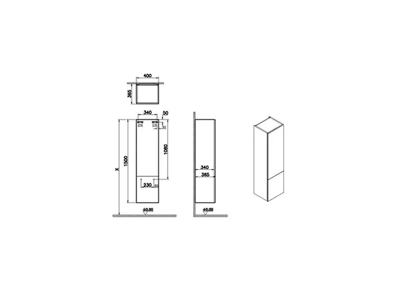 Vitra Origin Boy Dolabı (Sol), Karaağaç, 69536 - Resim 2
