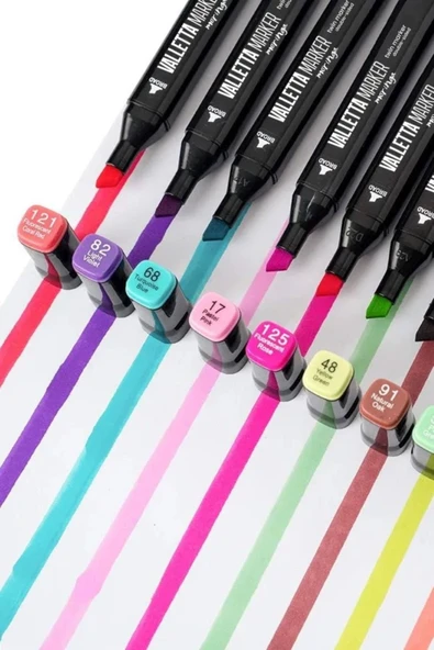 Minopi 36'lı Çift Taraflı Art Marker Keçeli Kalem Seti Çantalı + Mona Lisa Eskiz Defteri 50 Yaprak 120GR. - 3